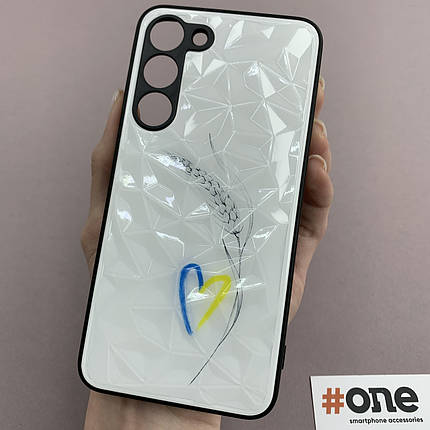 Чохол для Samsung Galaxy S23 Plus патріотичний чохол з колоском на телефон самсунг с23 плюс білий f8e, фото 1