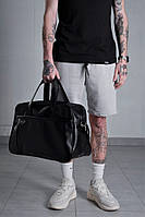 Шкіряна дорожня сумка without road black
