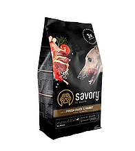 Корм сухий Savory Adult All Breeds rich in Fresh Duck and Rabbit для собак усіх порід (качка та кролик) 1 кг