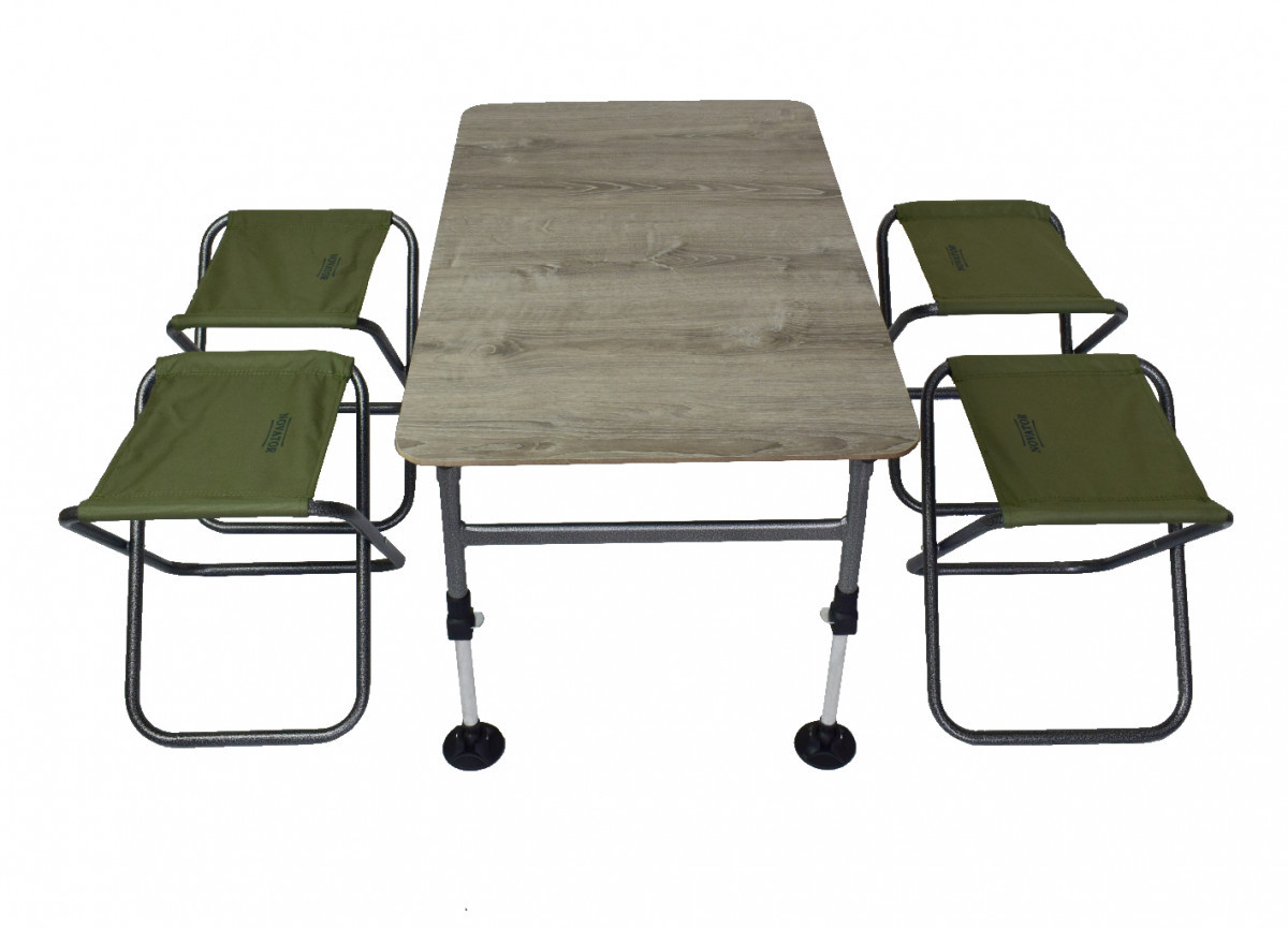Стіл розкладний для пікніка 4 стільця Набори посилених туристичних складних меблів Похідний столик зі стільцями