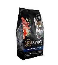Корм сухий Savory Junior Large rich in Fresh Turkey and Chicken для цуценят великих порід (індичка і курка) 3 кг