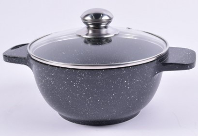 Каструля-котел Benson BN-366 5,6 л із кришкою з мармуровим покриттям