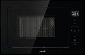 Мікрохвильова піч Gorenje BM251SG2BG вбудовувана, 25л, електр. управл., 900Вт, гриль, дисплей, чорний