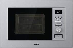 Піч Gorenje BM201AG1X мікрохвильова, вбудовувана, 20л, 800Вт, гриль, дисплей, нерж