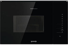 Мікрохвильова піч Gorenje BMI251SG3BG вбудовувана, 25л, електр. управл., 900Вт, гриль, дисплей, інвертор, чорний