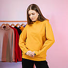 Жіноча толстовка жовта весняна літня двонитка кофта з капюшоном, фото 2