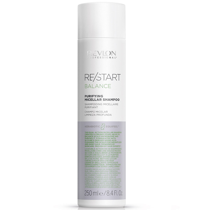Шампунь для глибокого очищення Revlon Professional Restart Balance Purifying Micellar Shampoo 250 мл, фото 1