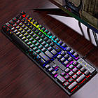 Дротова клавіатура з підсвічуванням RGB, ZORNWEE ZE-510 / Ігрова механічна клавіатура c USB, фото 3