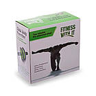 Ролик для преса подвійний Зелений + килимок Profi Sports / Гімнастичний тренажер колесо для преса, фото 10