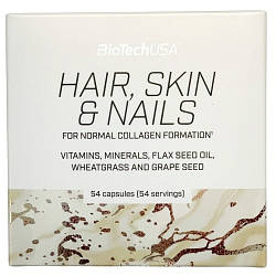 Вітаміни для дівчат Biotech USA Hair, Skin & Nails (54 капсули.)