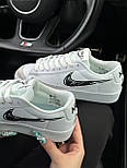 Жіночі кросівки кеди Nike Blazer Low '77 Vintage White Black осінь весна біла шкіра. Живе фото, фото 3