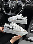 Жіночі кросівки кеди Nike Blazer Low '77 Vintage White Black осінь весна біла шкіра. Живе фото, фото 6