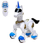 Інтерактивна іграшка Єдиноріг, EL-2164, від акумулятора, Синя / Іграшка робот з пультом для дітей, фото 2
