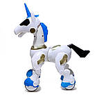 Інтерактивна іграшка Єдиноріг, EL-2164, від акумулятора, Синя / Іграшка робот з пультом для дітей, фото 4