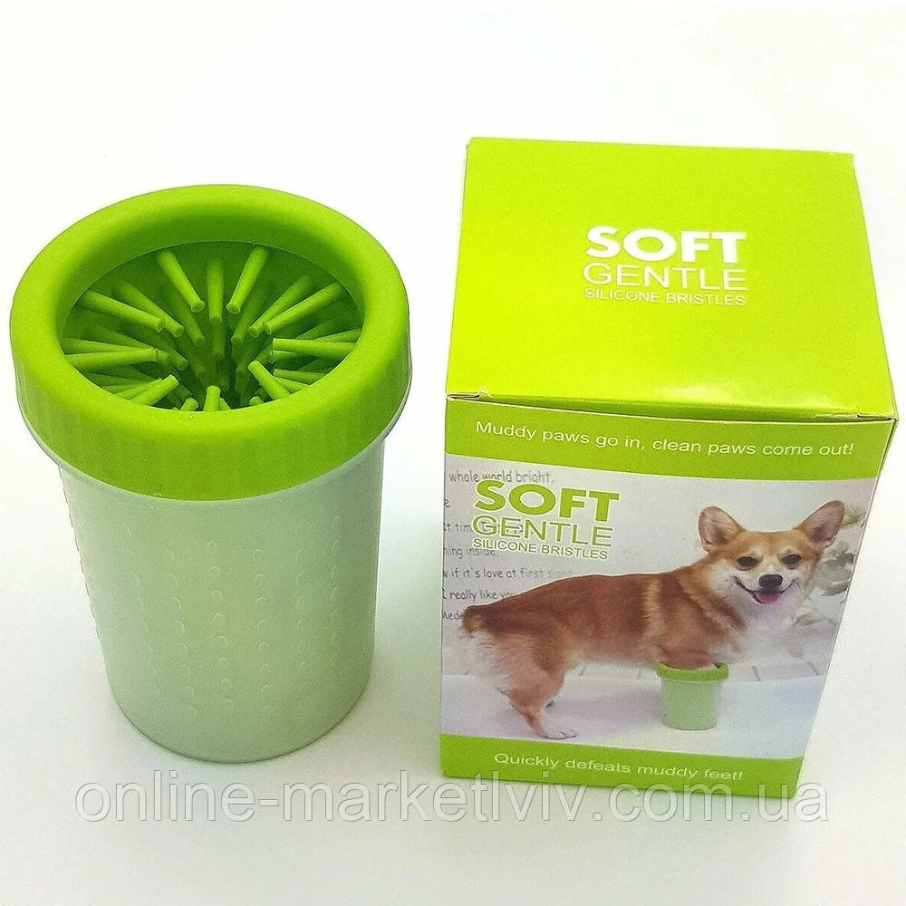 Лапомойка для собак Soft gentle, (11,5х9,4см) / Маленький силиконовый стакан для мытья лап - фото 8 - id-p1821293393