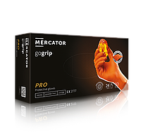 Перчатки нитриловые неприпудрені нестирильные - MERCATOR GoGrip Orange XL 50 шт. (RP30025005)