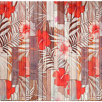 Самоклеюча декоративна 3D панель під бамбук лілія 700x700x8 мм