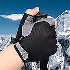 Спортивні рукавички без пальців із сіткою (М-XL) / Рукавички велосипедні / Велоперчатки з короткими пальцями, M, фото 9