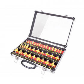 Набір фрез для ручного фрезера 35 шт., діаметр шпинделя — 12 мм