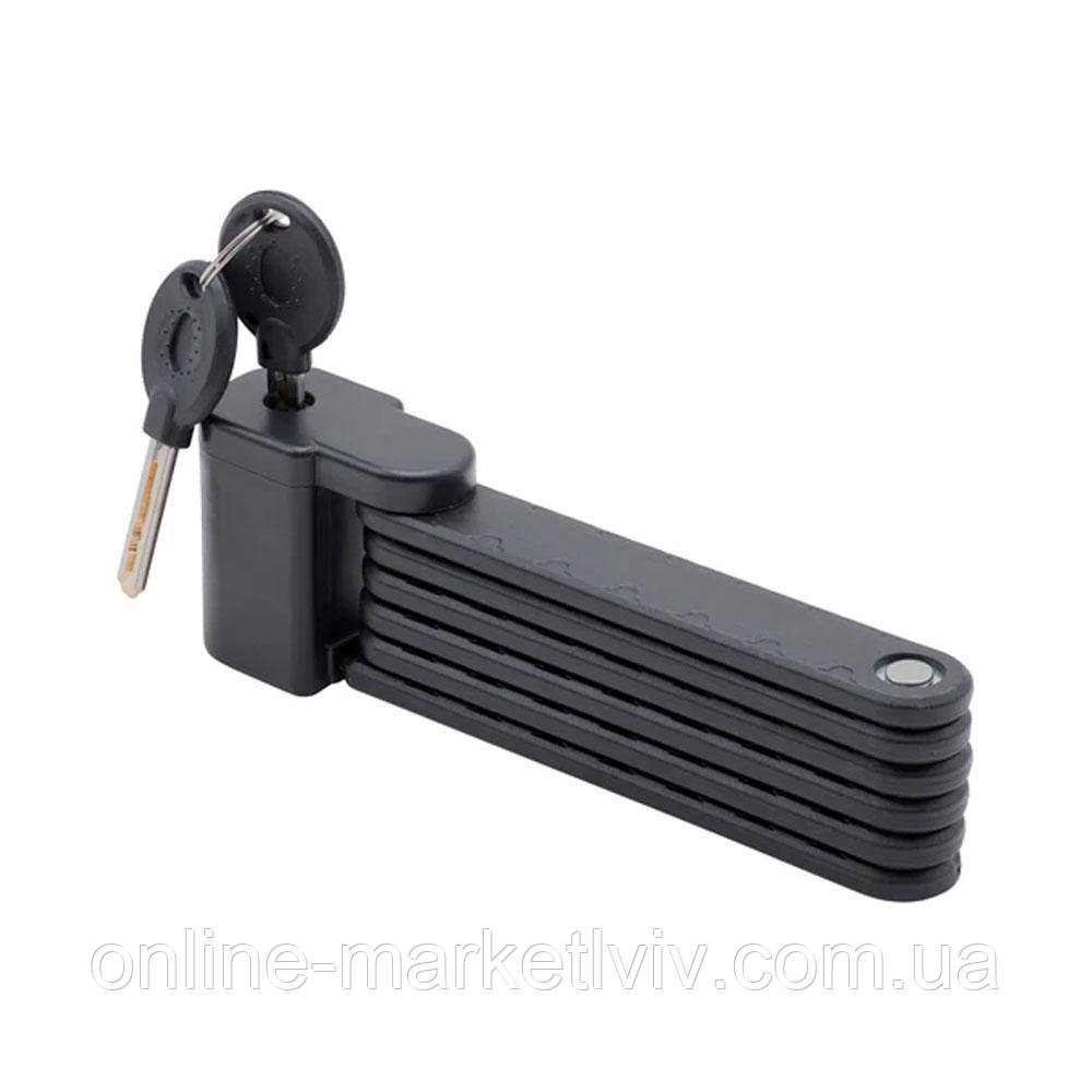 Велозамок секционный ключ 70 см, Черный / Антиугонный секционный замок для велосипеда - фото 3 - id-p1821301673