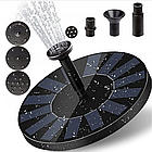 Фонтан із сонячною панеллю + Подарунок Садовий світильник Solar flame / Плаваючий фонтан для дачі / Міні фонтан, фото 3