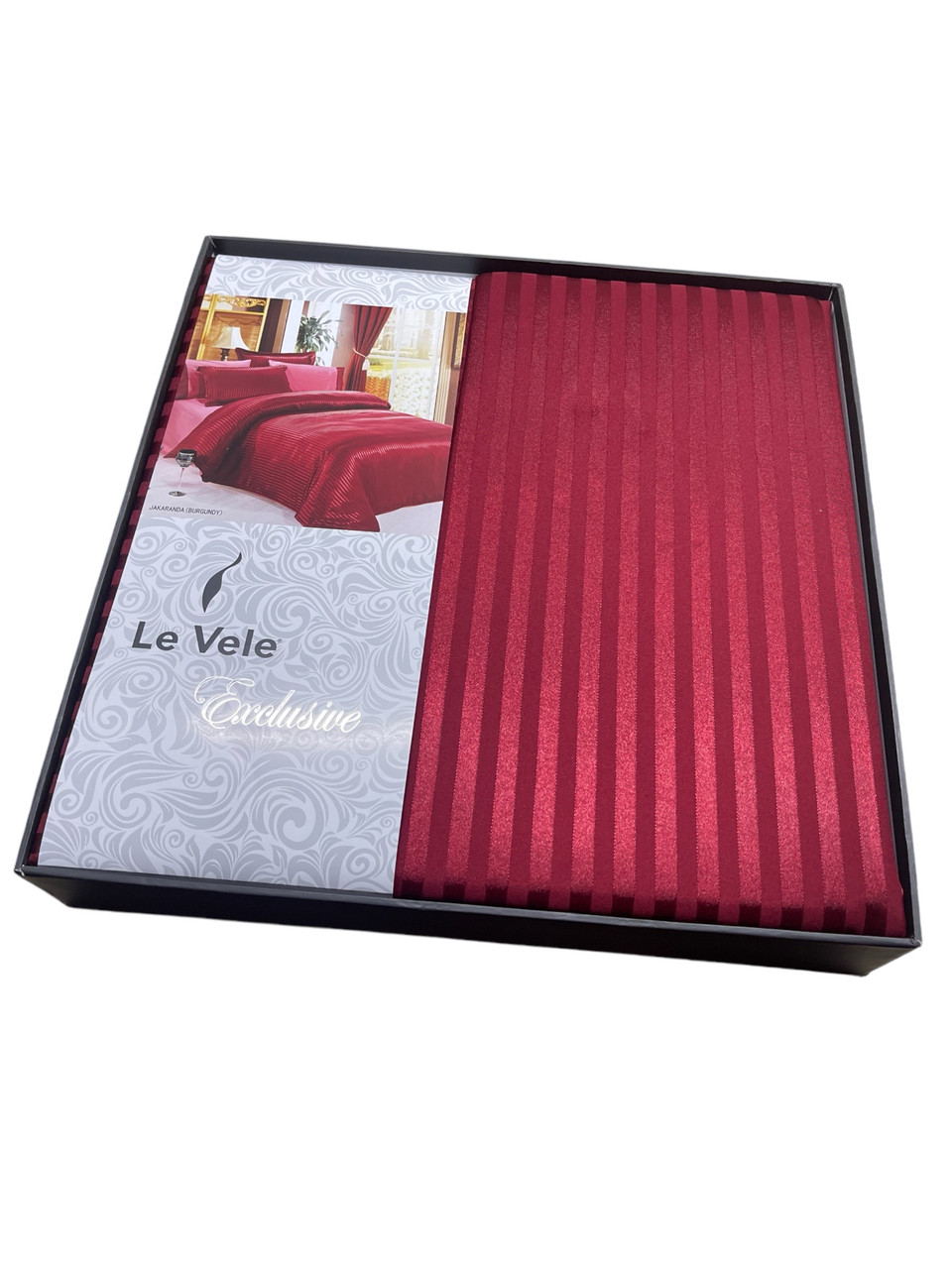Комплект постельного белья Le Vele Jakaranda Burgyndy Silk Satin 220-200 см бордовый - фото 3 - id-p29735877