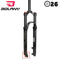 Воздушная вилка Bolany Solo Air 26" 32 FKA-004, ход 120mm, Lock-out, Rebound, Черная