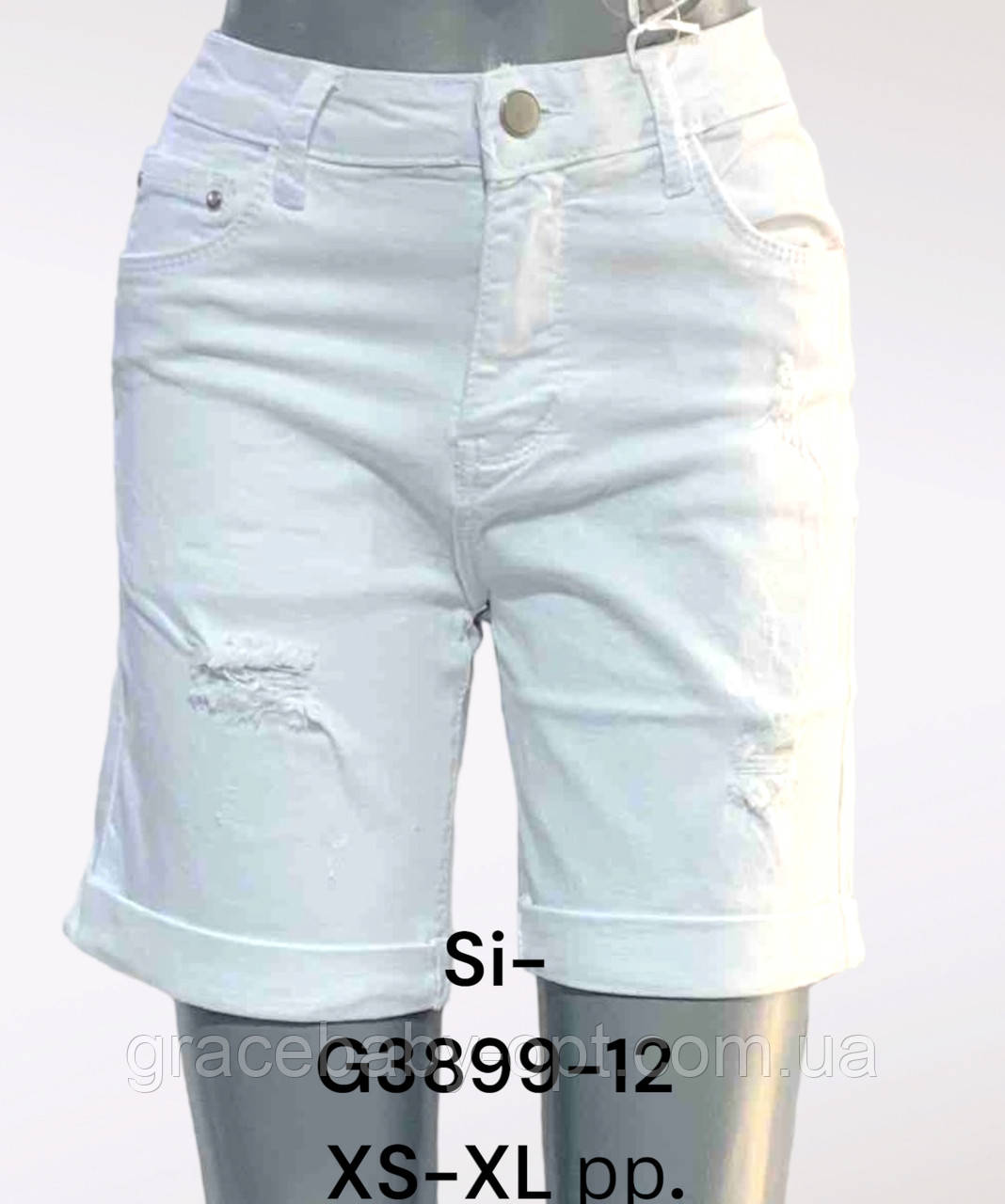 Шорти джинсові жіночі оптом, XS-XL рр., № Si-G3899-12