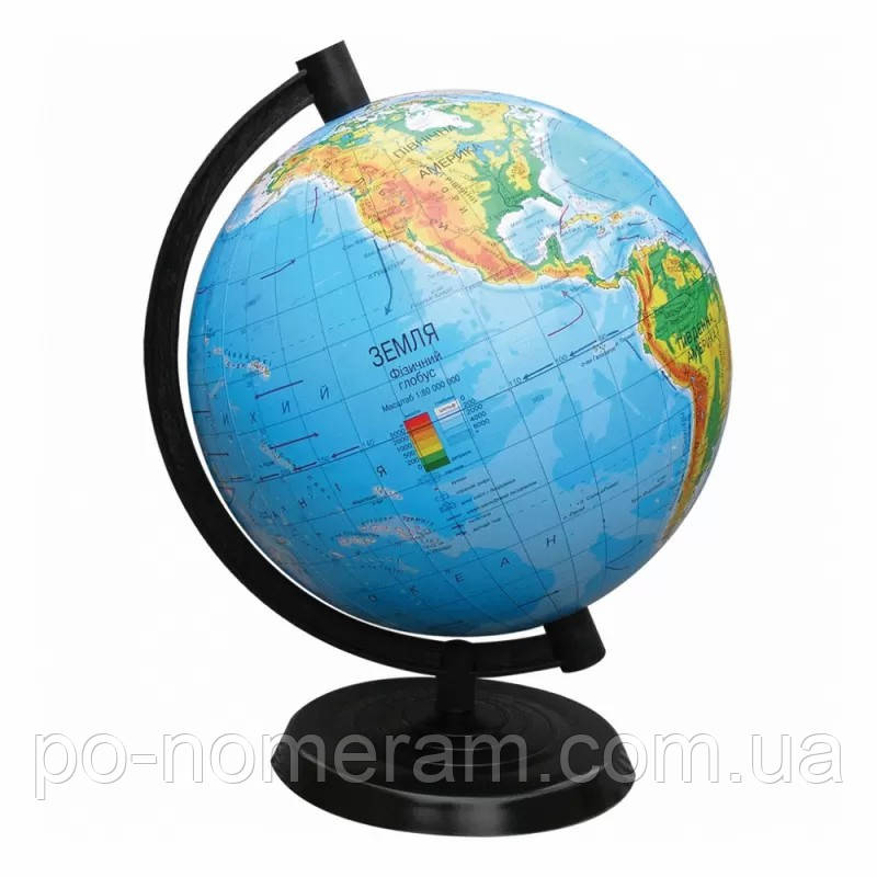 Глобус Фізичний 26 см, фото 1
