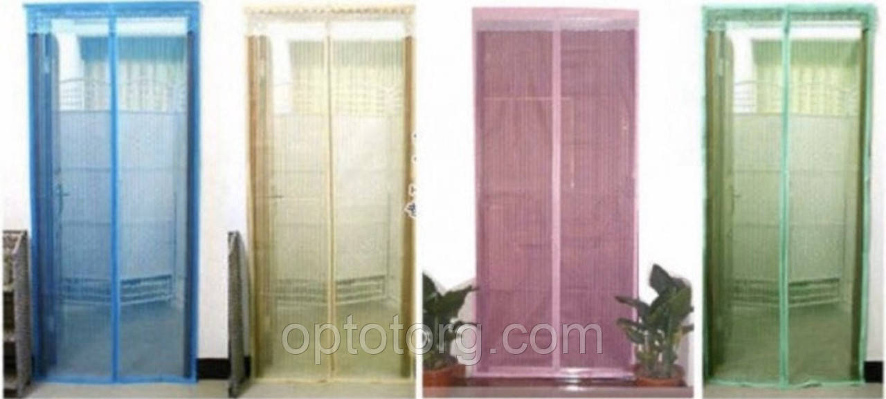Антимоскітна сітка штора на магнітах для дверей 210*100