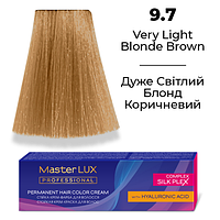 Стойкая крем-краска для волос Master LUX 9.7 Очень светлый блонд коричневый (60 мл)