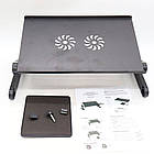 Столик для ноутбука T8 / Портативний столик трансформер / Переносний стіл для ноутбука, фото 8