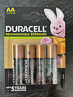 Батарейка акумулятор DURACELL HR6 2500mAh 4 шт. на блістері (ціна за 1 шт.)