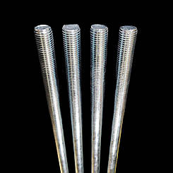 Шпилька різьбова М14 оцинкована 1 метр метрична Міцність 4.8 DIN 975 Стрижень різьбовий м-14