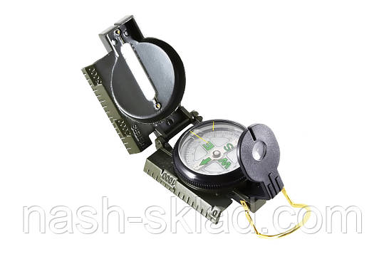 Туристичний рідинний компас, виконаний в стилі мілітарному, фото 1