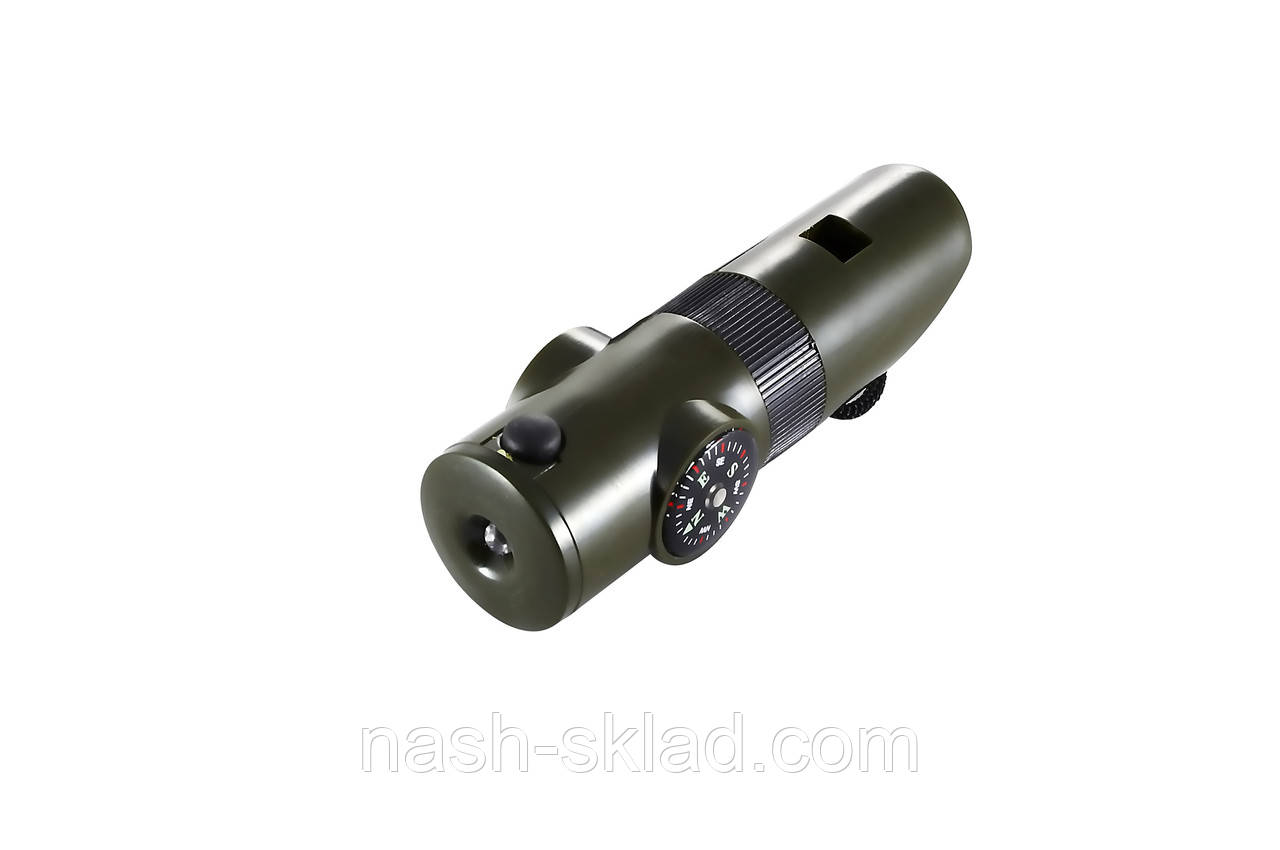 Туристичний компас зі свистком і ліхтариком