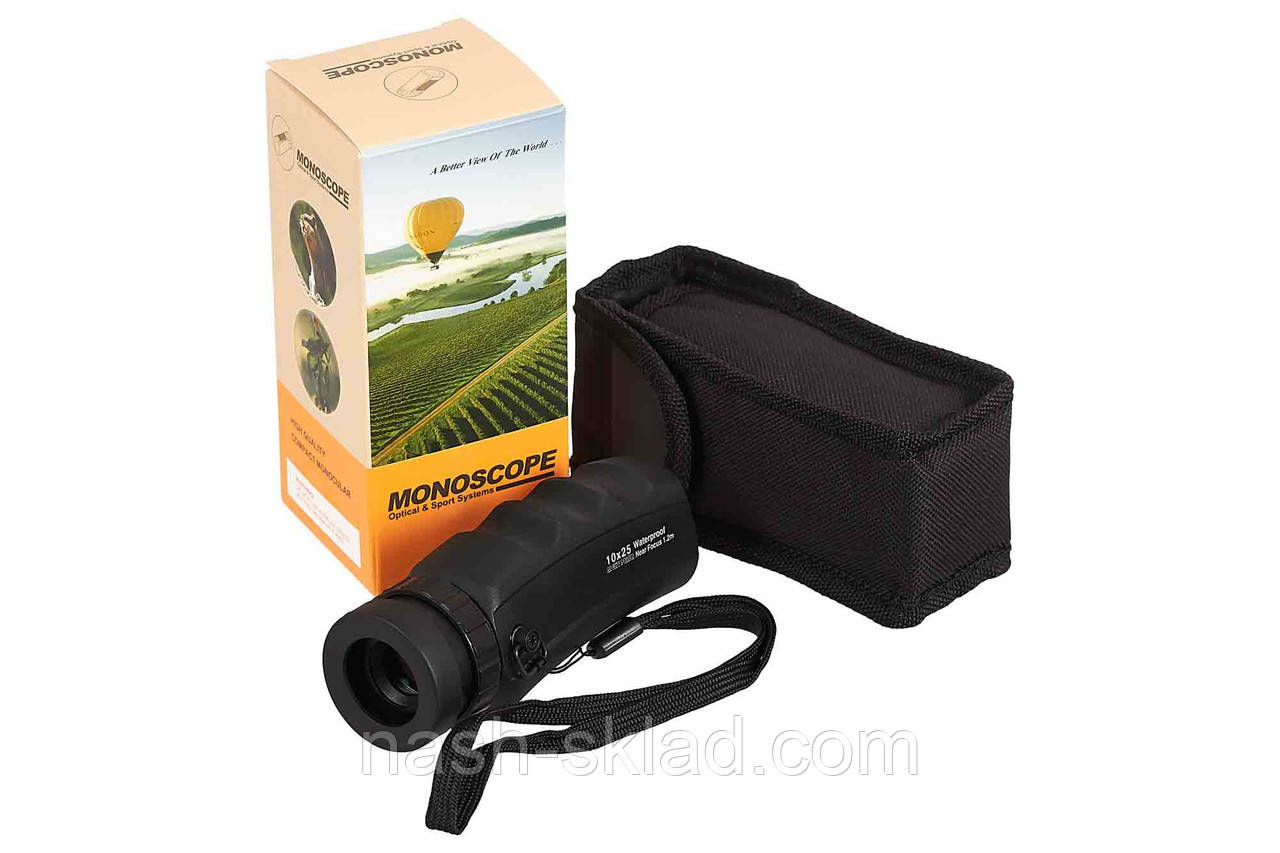Монокуляр водонепроникний 10х25, для військових цілей