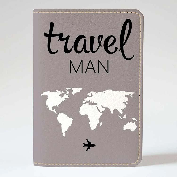 Обкладинка на паспорт v.1.0. 1021 TRAVEL MAN (еко-шкіра) 1 шт.