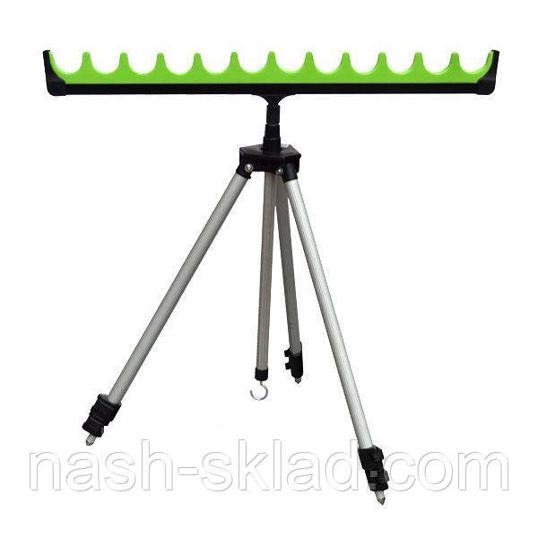 Фідерна підставка для вудилищ Kaida, розміщує 3 вудки, чохол в подарунок