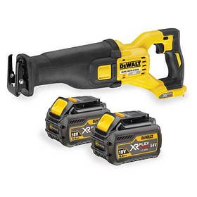 Пила шабельна акумуляторна XR FLEXVOLT, 54 В, з 2 акумуляторами Li-lon і валізою, DeWALT DCS388T2