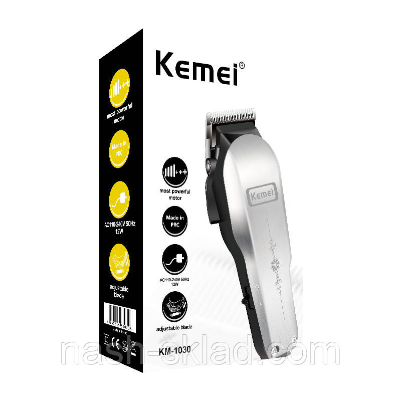 Професійна машинка для стрижки Kemei Km-1030