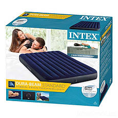 Двоспальний надувний матрац Intex 152х203х25см, фото 5