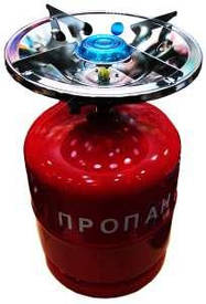 Газова пічка портативна з балоном на 8 літрів, вогонь під рукою