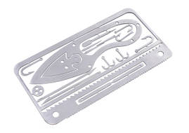 Мультитул кредитка выживальщика Survival Multitool Card 17в1, фото 3