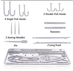 Мультитул кредитка выживальщика Survival Multitool Card 17в1, фото 5