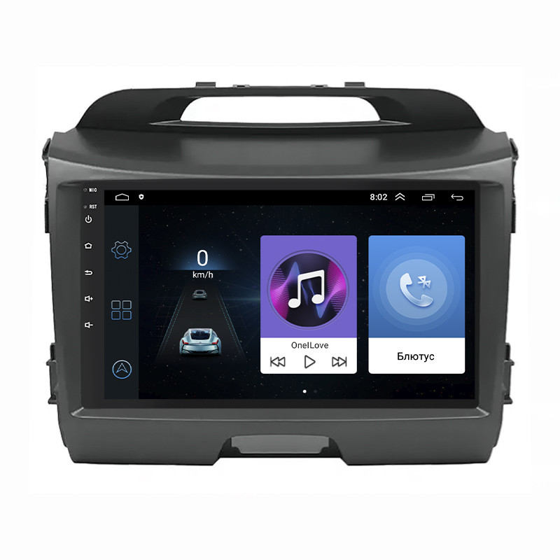 Штатна магнітола Lesko для Kia Sportage III Рестайлінг 2014-2016 екран 9" 1/16Gb/ Wi-Fi Base GPS Android