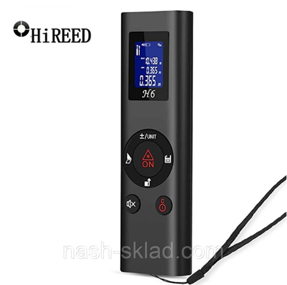 Портативний лазерний далекомір HIREED 40м H6