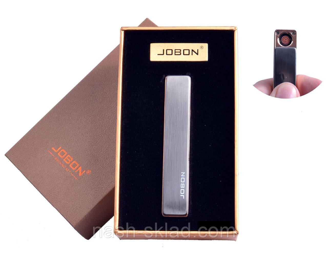 USB зажигалка в подарочной упаковке "Jobon" (Спираль накаливания) - фото 1 - id-p1821341827