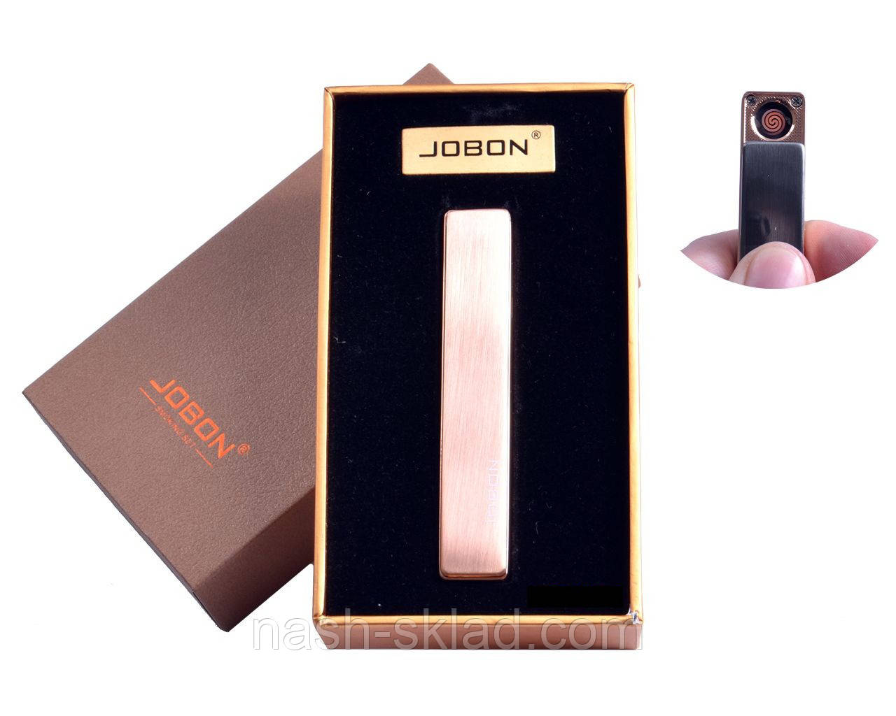 USB зажигалка в подарочной упаковке "Jobon" (Спираль накаливания) - фото 1 - id-p1821341828