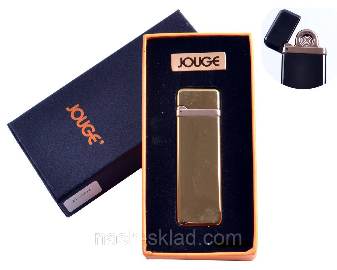 USB зажигалка в подарочной упаковке "Jouge" (Двухсторонняя спираль накаливания) - фото 1 - id-p1821341831